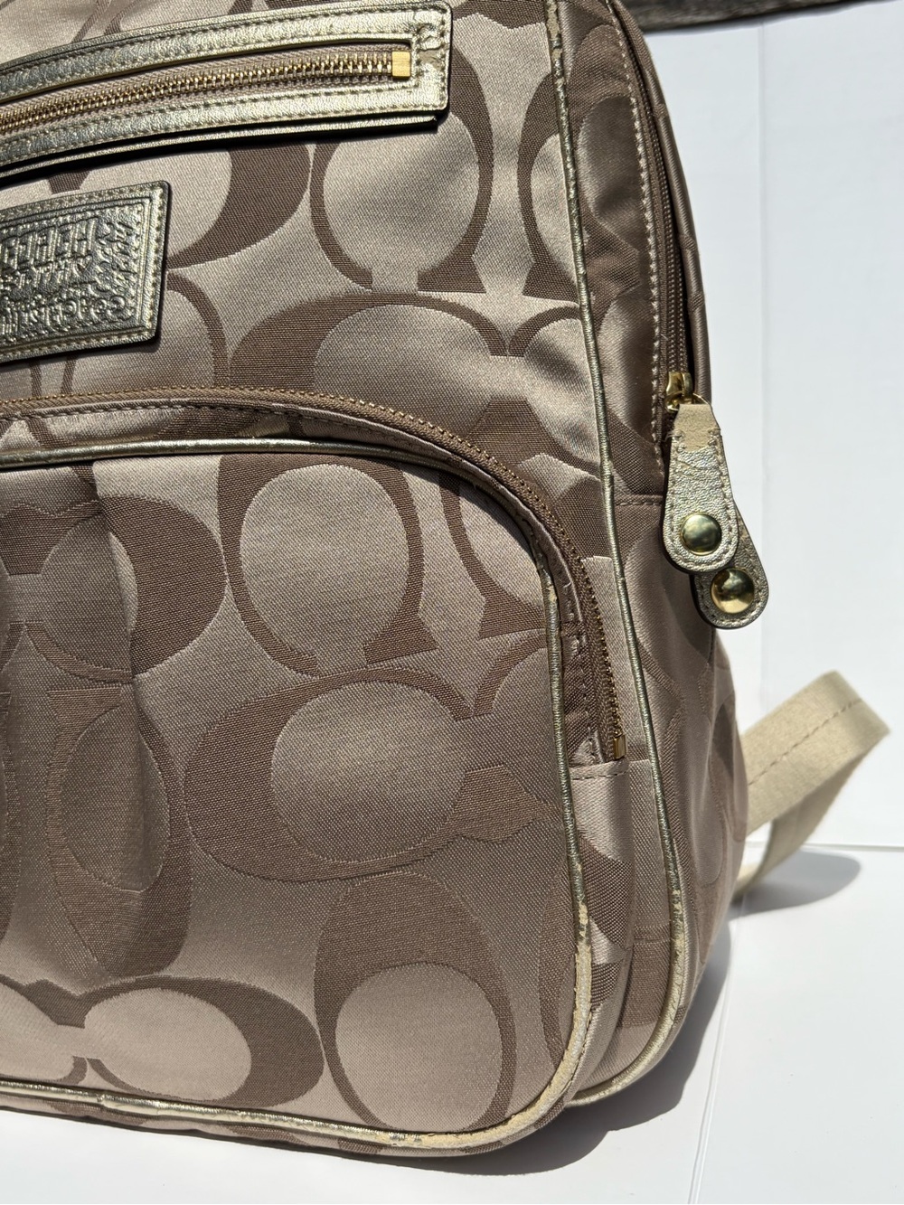 Vintage Coach Poppy Signature Backpack - Gem